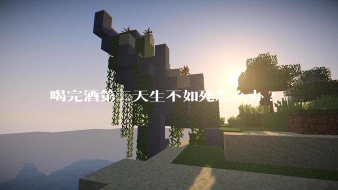 喝完酒第二天生不如死怎么办?