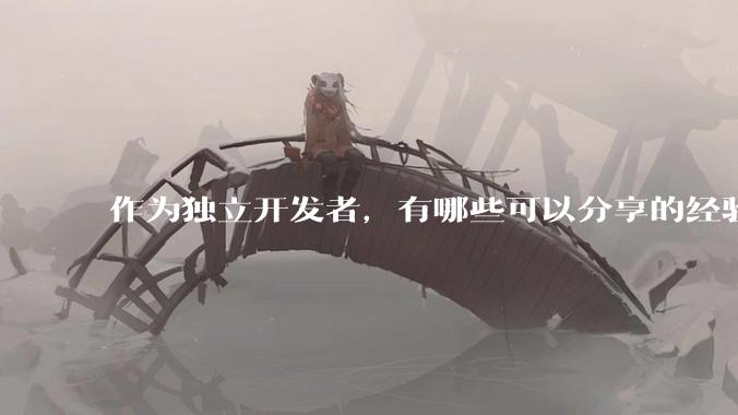 作为独立开发者，有哪些可以分享的经验？